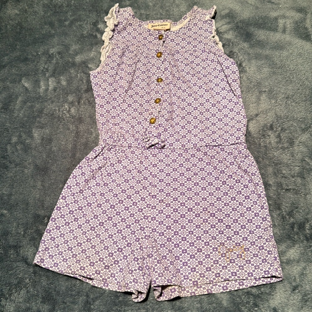 Juicy Coutour Size XS/TP, (5/6) Shorts Romper 100% Cotton